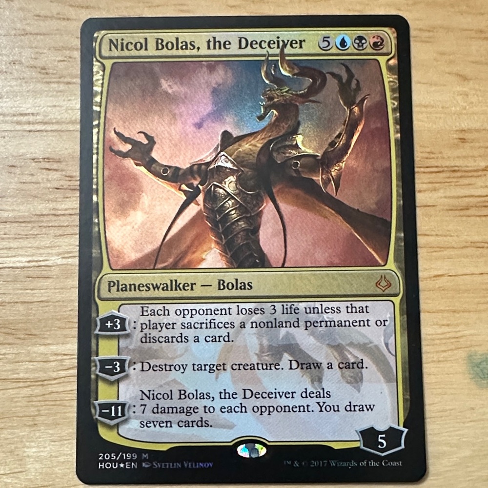Nicol Bolas, the Deceiver Card - Gold and Black